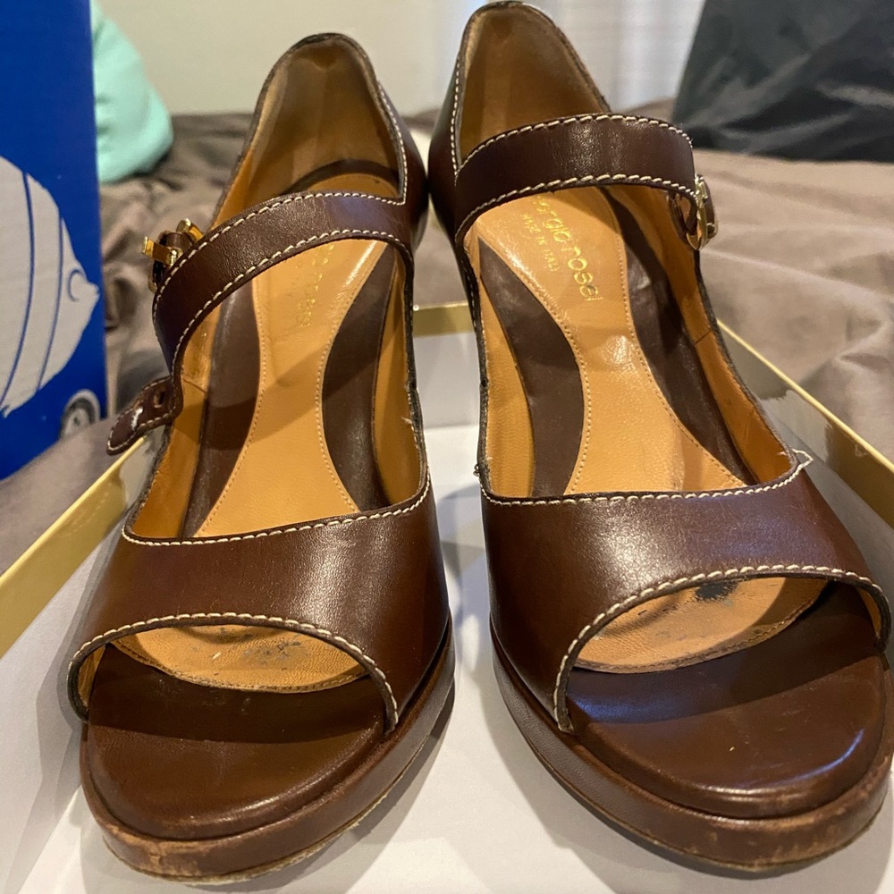 Sergio Rossi Brown Italian Leather